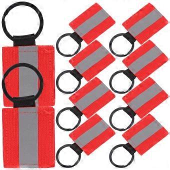10Pcs Reflective Safety Keychain Set for Backpack,  Visibility Tags for Night Running