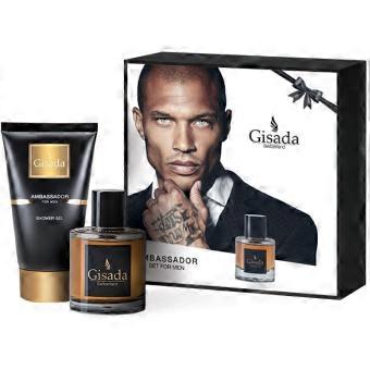Gisada Ambassador Men Gift Set, Eau de Parfum 50 ml and Shower Gel 100 ml