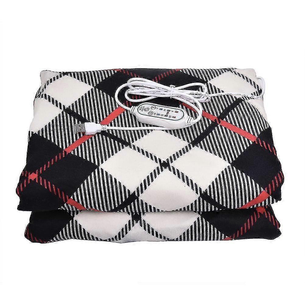 Adjustable Timing Usb Electric Heated Blanket Warm Shawl Flannel Throw Blanket 140x80cm Winter Warm