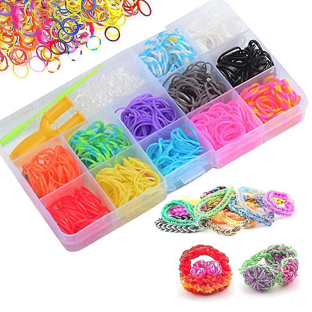 600 stuks weefgetouwen set, rubberen weefgetouwen box starter kit diy