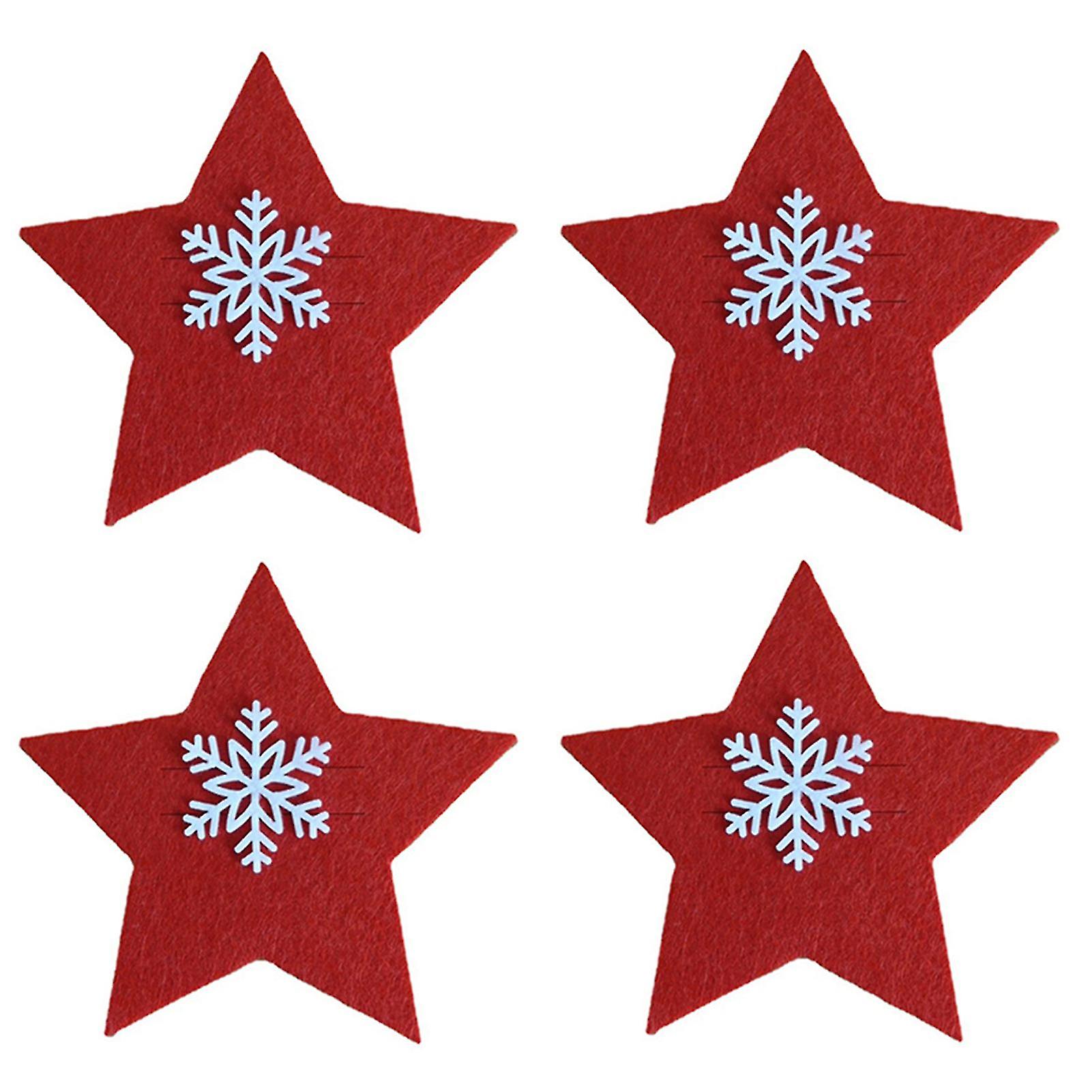 4 Pcs Tableware Holders Christmas Silverware Holder Bags Xmas