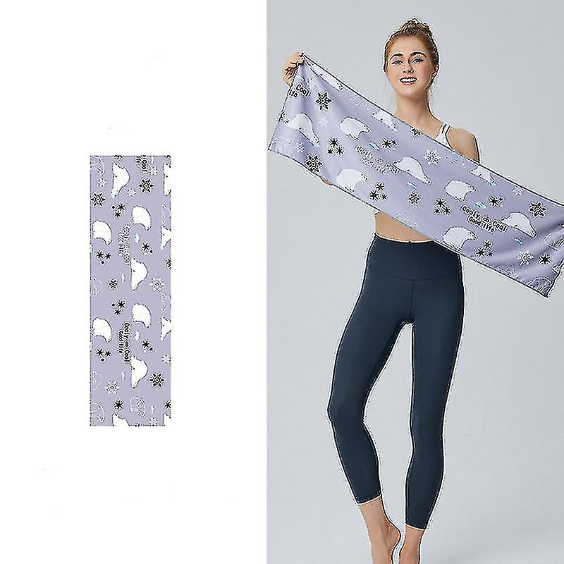 Asciugamano di raffreddamento da 2 pezzi (40 "x12") Asciugamano freddo freddo per collo, asciugamano di ghiaccio in microfibra, asciugamano freddo morbido traspirante