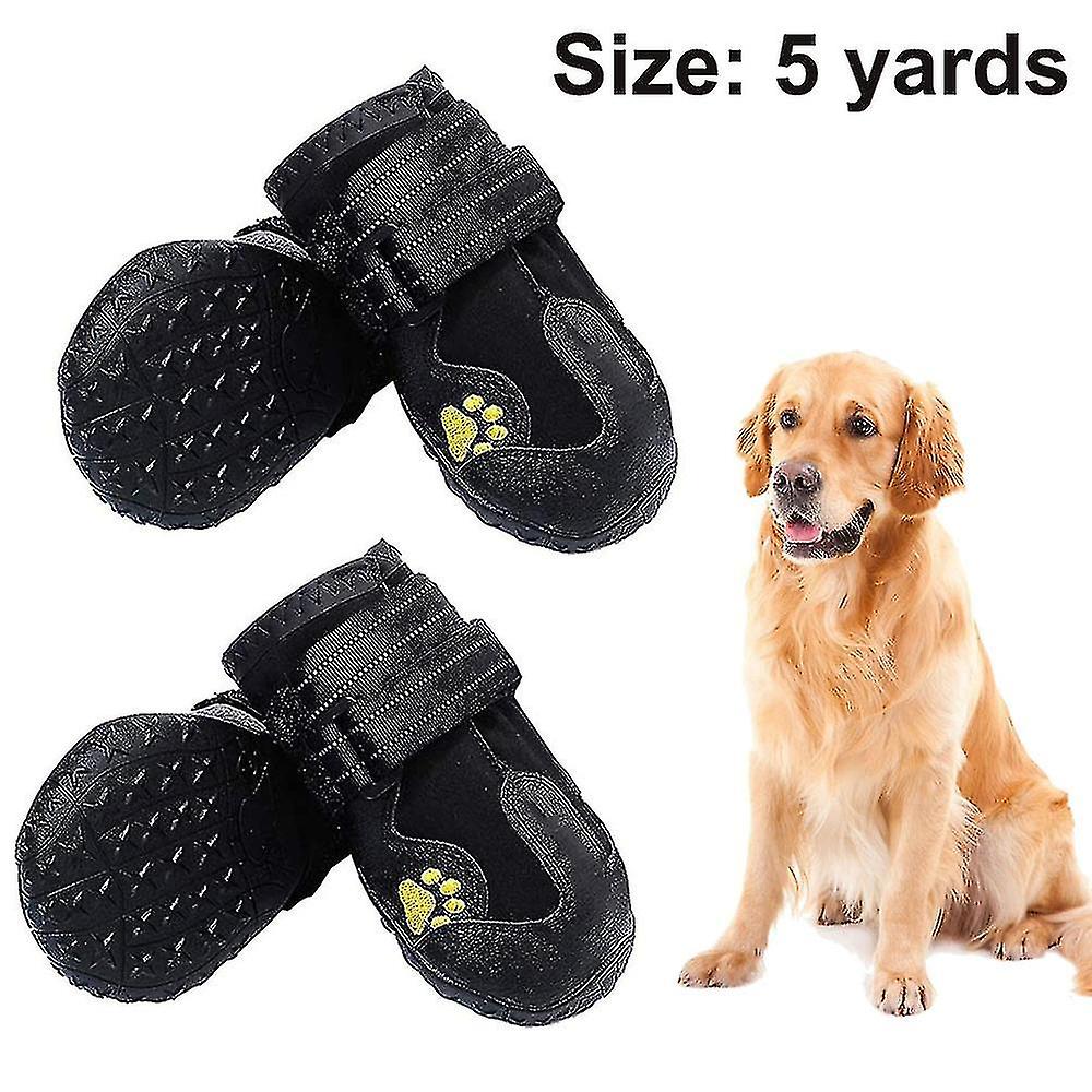 4pcs Set Dog Boots,waterproof Dog Shoes,dog Booties With Reflective