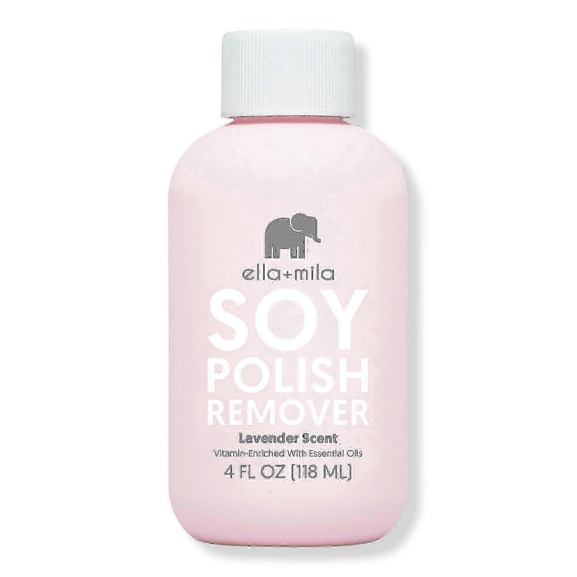 Ella+mila Soy Nail Polish Remover Lavender Scented, 4.0 Oz