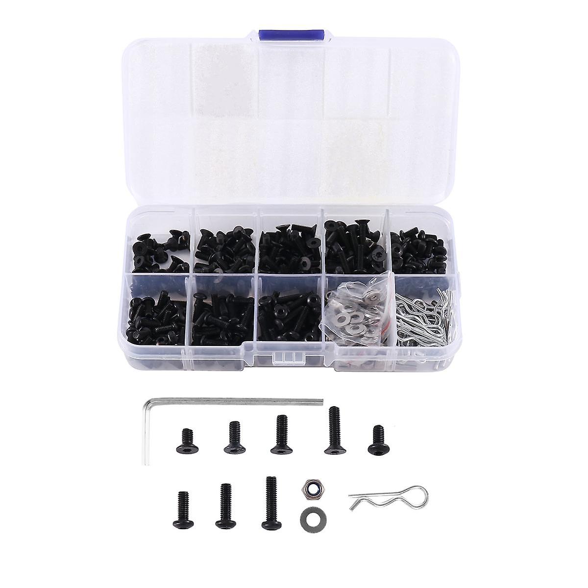 361PCS Kit Tool Box Set Flat & Round Head Screw for 1/8 1/10 Axial Redcat Arrma RC Car