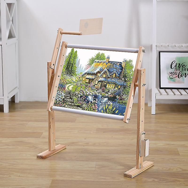 Wood Adjustable Solid Cross Stitch Rack Wooden Stand Desktop