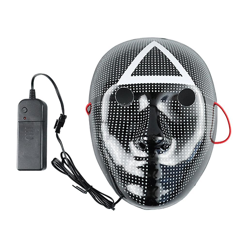 Luminous Glowing Mask Cosplay Masquerade Props Face Mask Glowing Triangle