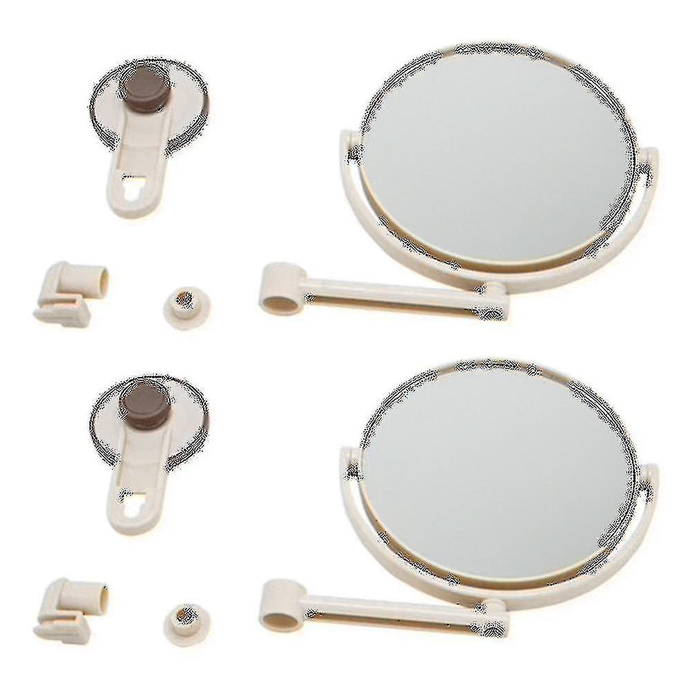 2pcs Bath Mirror Cosmetic Mirror 1x/3x Magnification Suction Cup Adjustable Makeup Mirror Double-si