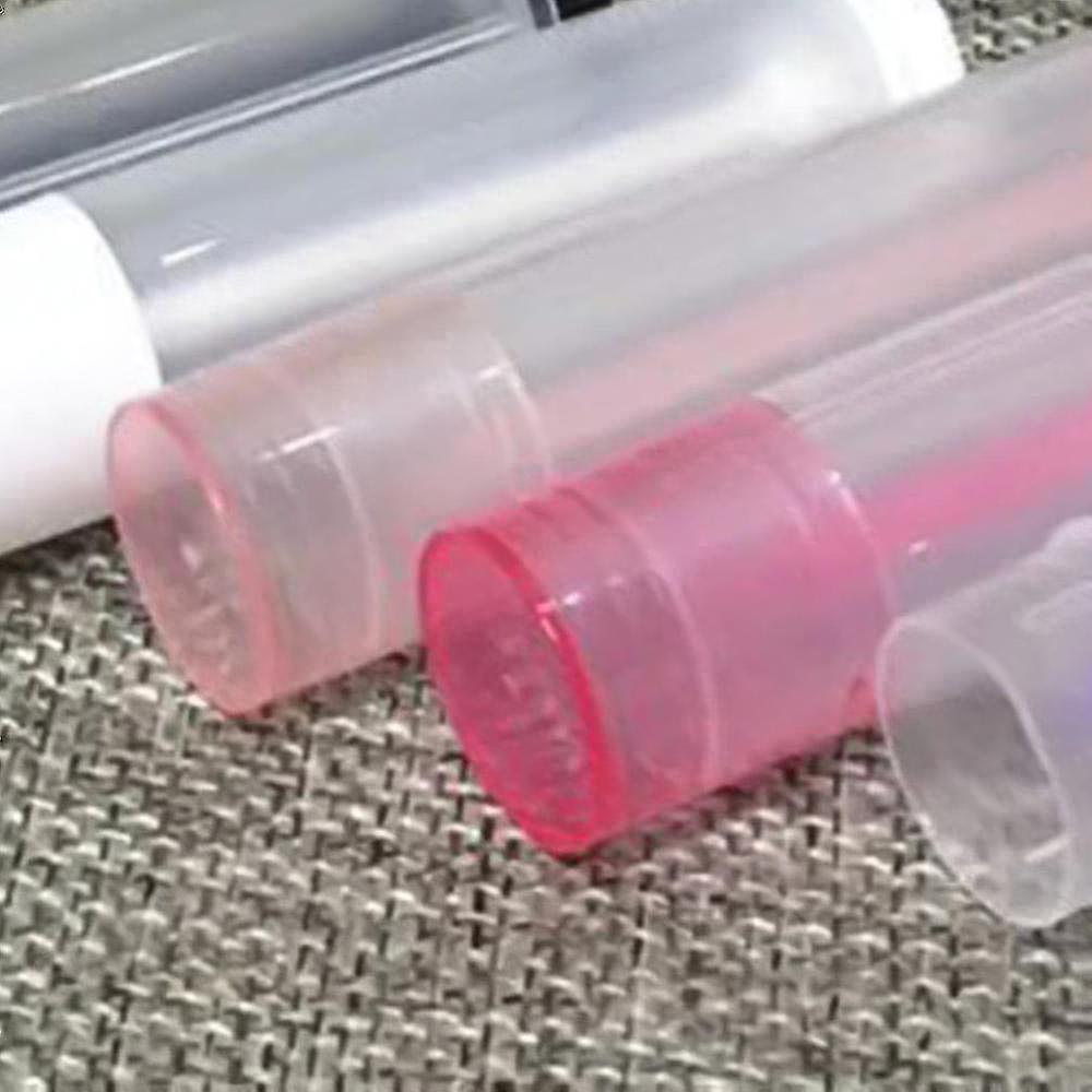 50pcs Lipstick Tubes Eco-friendly Translucent Plastic Empty Lip Balm Bottles Diy Lipstick Accessories For Home