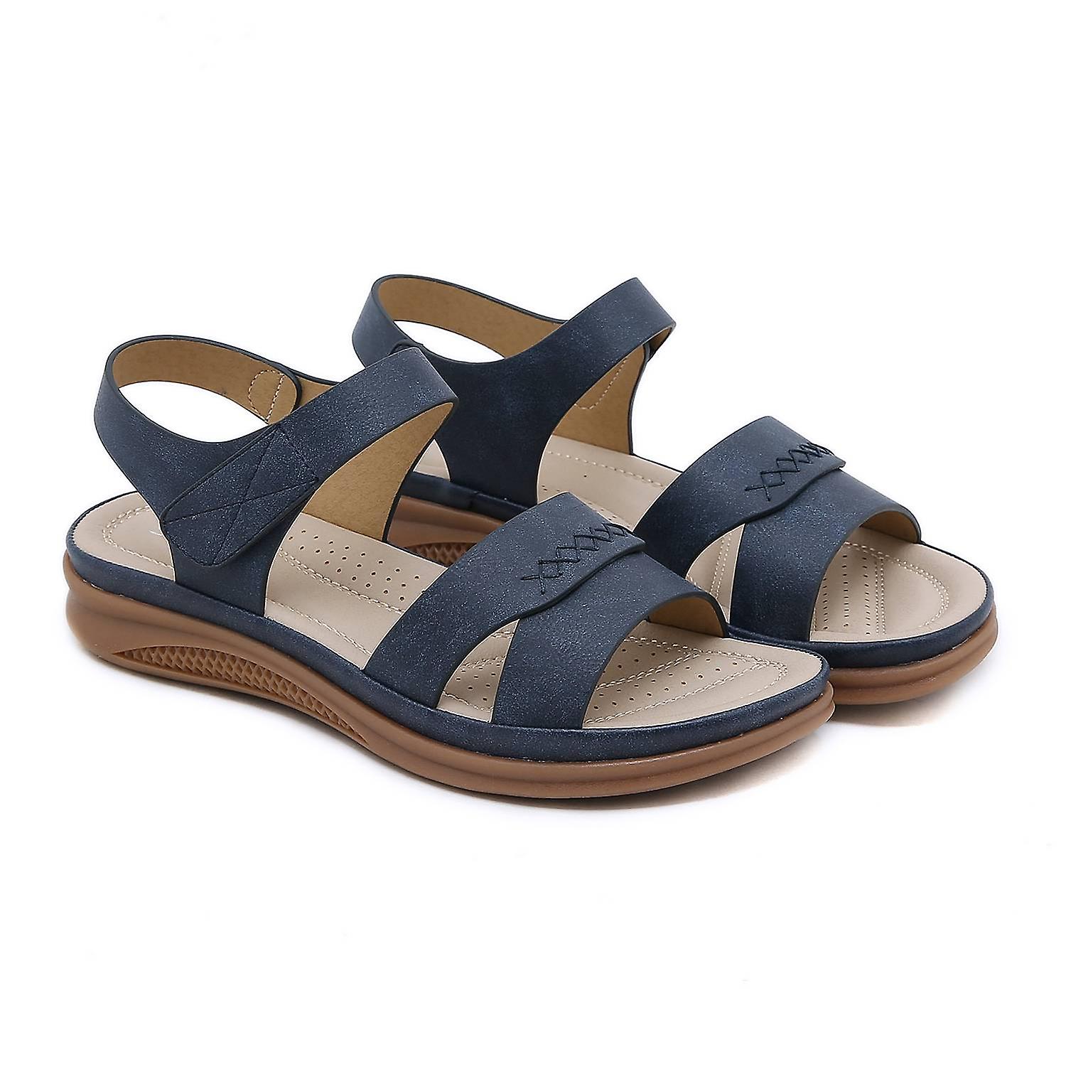 Sandali casual leggeri e retrò con zeppa