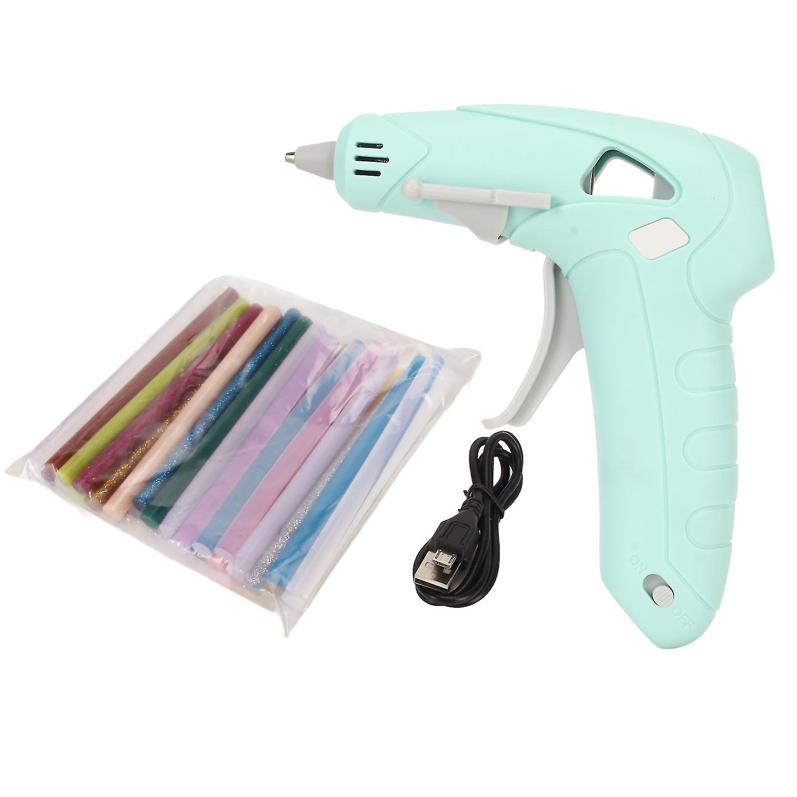 Hot Glue Machine USB Rechargeable Fast Preheating 10W Mini Hot Melt Glue Machine with 30 Glue Sticks for Home Repair
