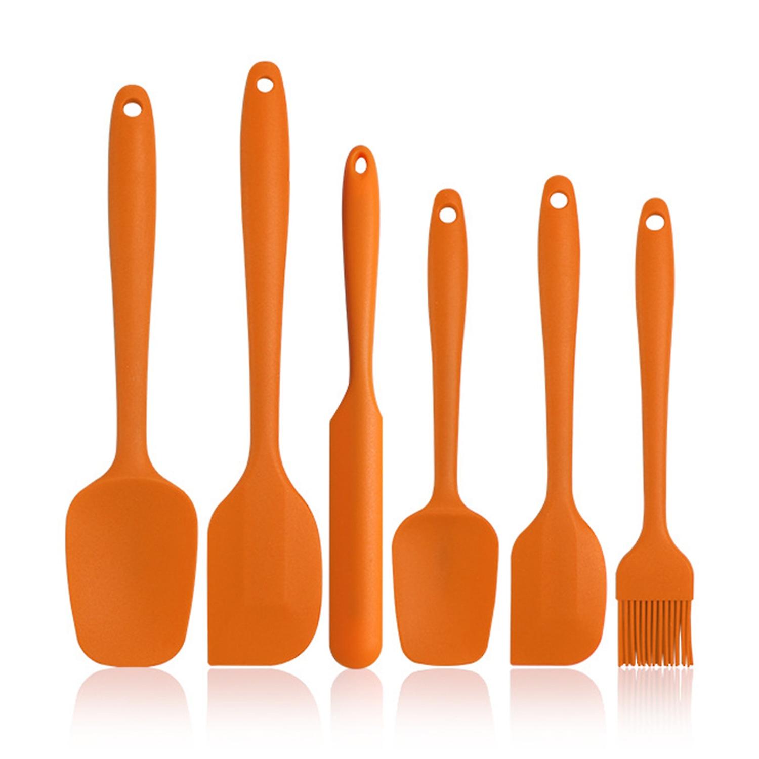 ZHOUBA 6Pcs Silicone Butter Spatula Cream Cake Scraper Kitchen Christmas Baking Tool
