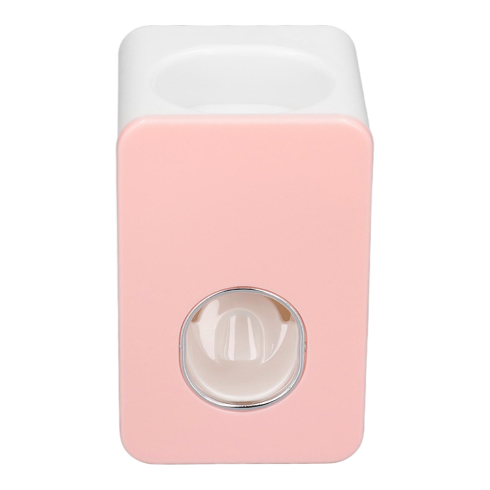 Automatic Toothpaste Dispenser Wall Mounted Pink 11.2x7x6cm