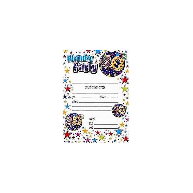 Simon Elvin 40th Birthday Invitations (Pack of 20)