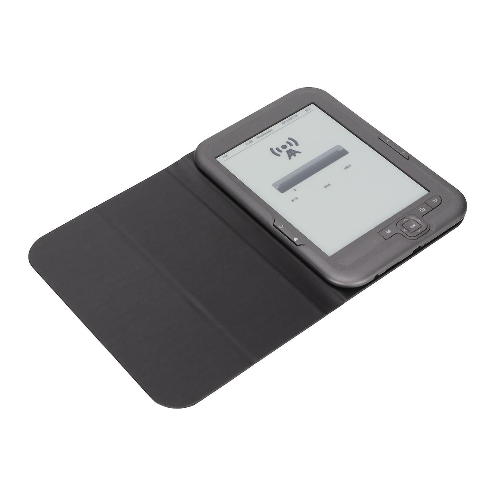 Ereader 6in 800x600 HD Ink Screen Ebook Reader FM Support with Protective Case Headphon Ink Screen E Reader for Reading 16GB