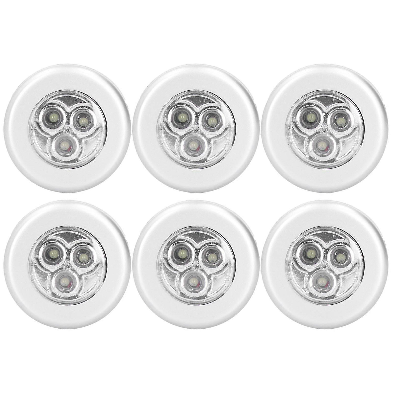 Lot de 6 lampes LED à commande tactile pour porte d'armoire, charnière hydraulique, éclairage pour meubles d'intérieur et d'extérieur