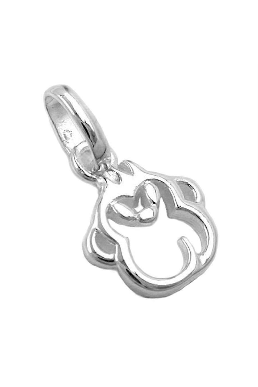 Pendant 10mm Stylized Monkey Head Silver 925 - Gl92645