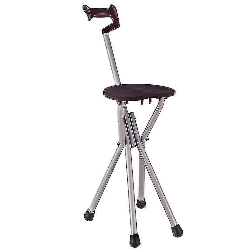 Elderly Folding Crutches Seat Crutches Stool Three-legged Crutches