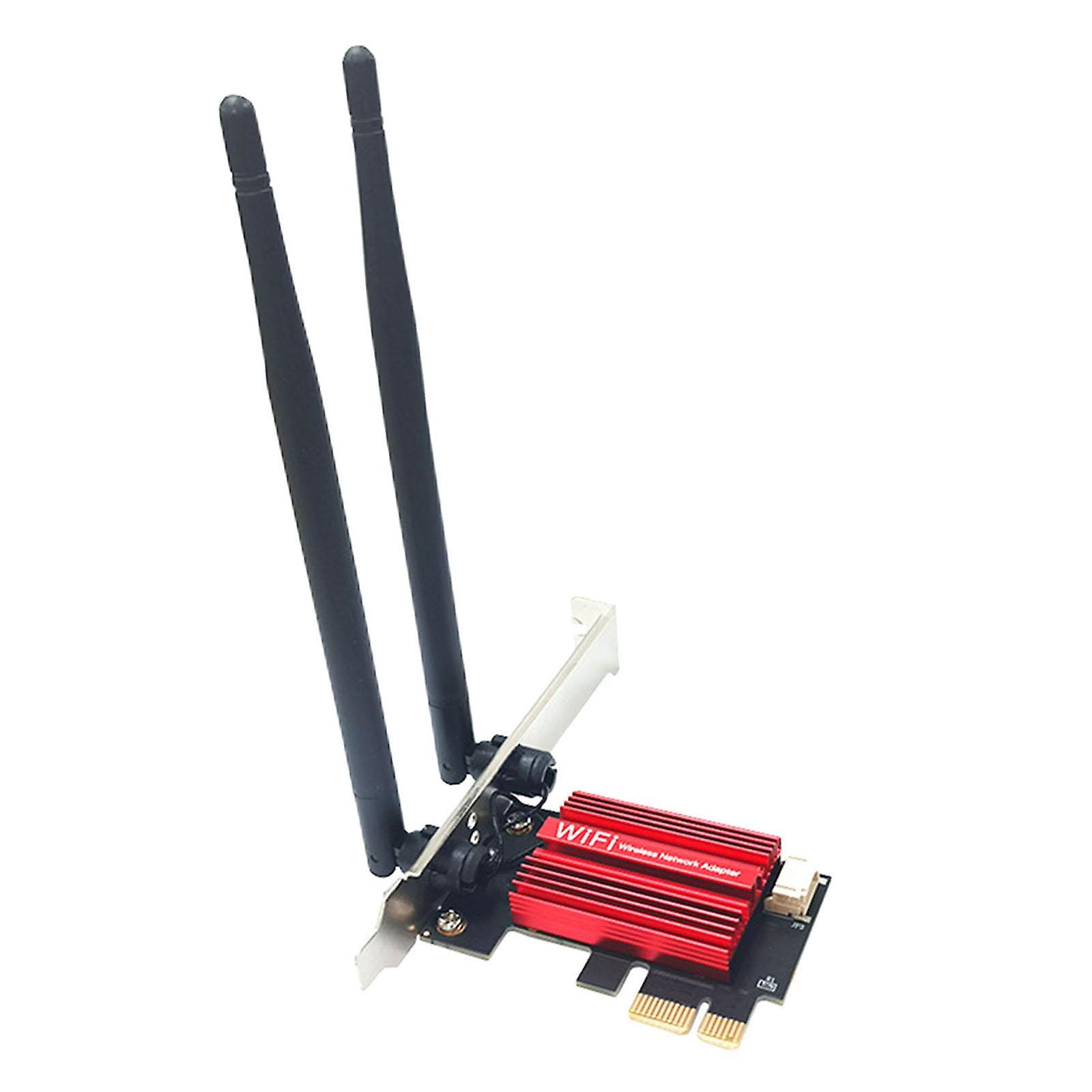 Wireless Adapter 2.4G/300Mbps 5G/867Mbps Compatible PCIe for Win7 Win8 Win10