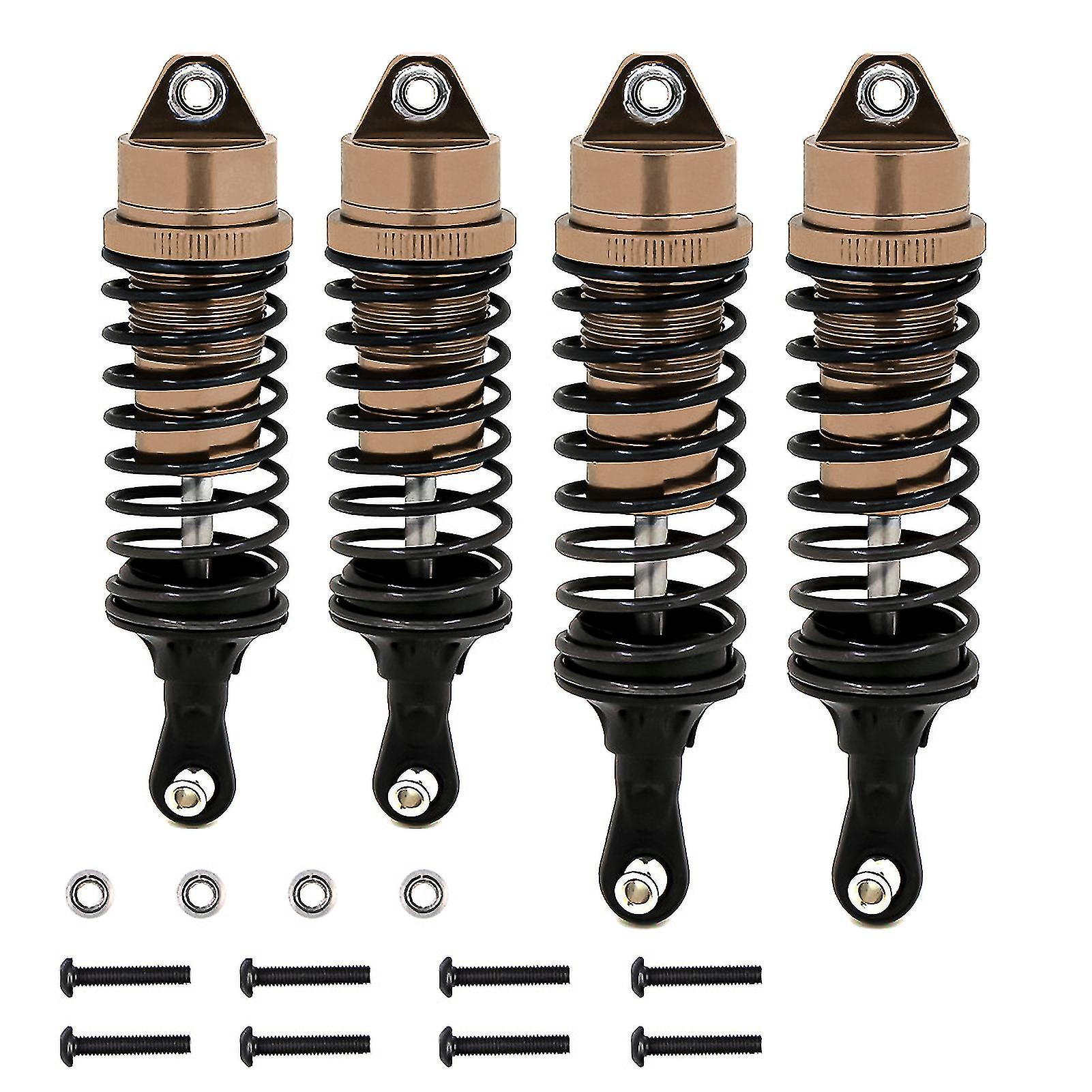 1set Shock Damper Adjustable Shock Absorbing Aluminum Alloy Front Rear Shock Absorber Assembled For Traxxas Slash