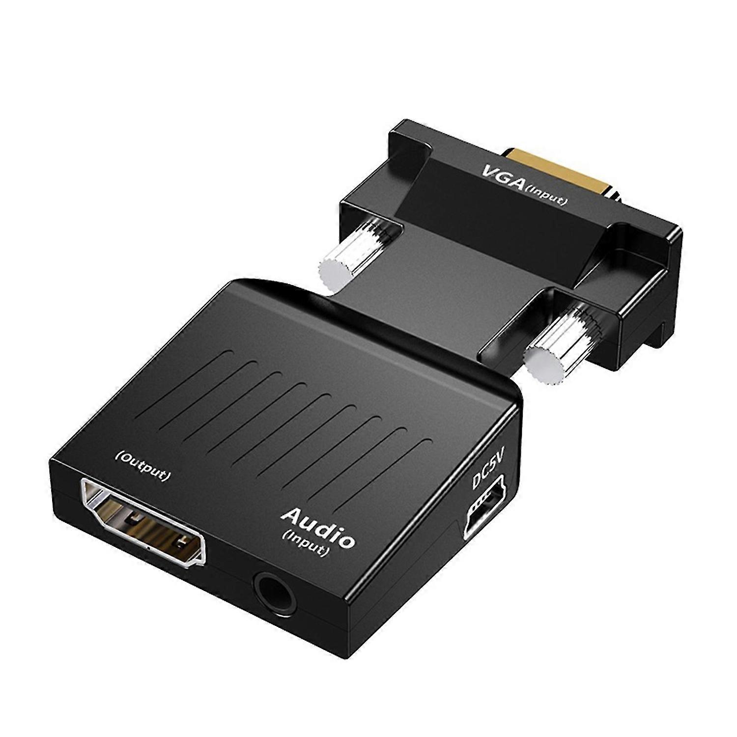Dongle Adapter 1080P High Resolutions Data Transfer Compact VGA to HDMI-compatible Adapter Converter