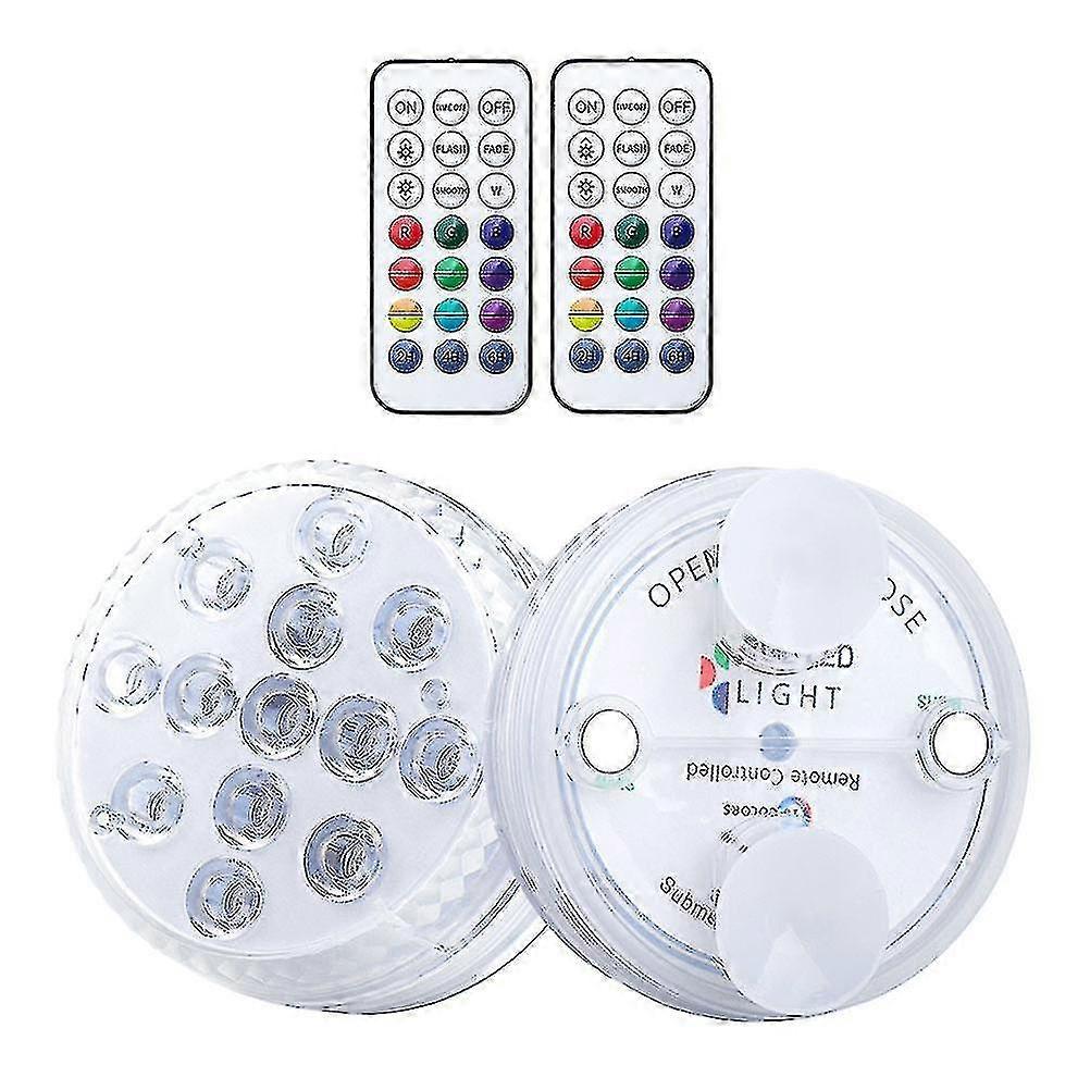 2pcs Led Underwater Light Lamp Pool Diving Lamp Transparent