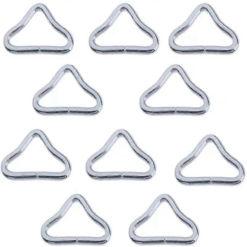 10pcs Triangle Rings Stainless Steel Triangle Ring Buckle V-Shaped Ring Quick Connected High Strength