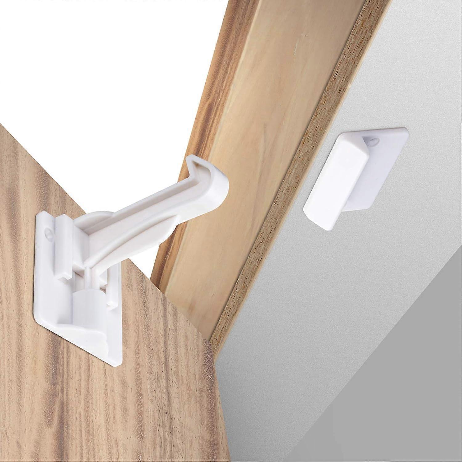 Upgraded Invisible Baby Proofing Cabinet Latch Locks (10 Pack) - No Drilling or Tools Required for Installation, Works with Most Cabinets and Drawers