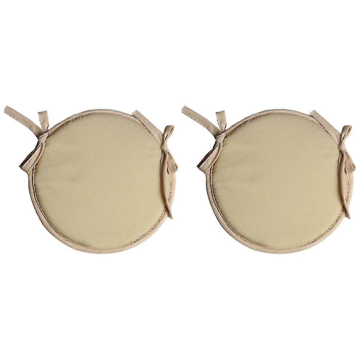 Rund stol sete pads, 2 stk sirkulær vanntett stol puter for innendørs utendørs hage servering av