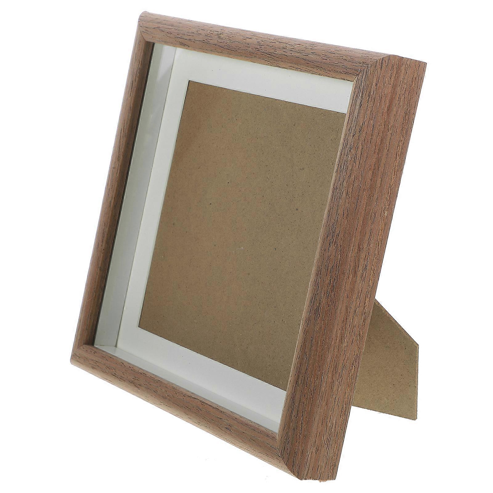Wooden Photo Frame Tabletop Picture Frame Photo Display Frame Hollow Picture Frame