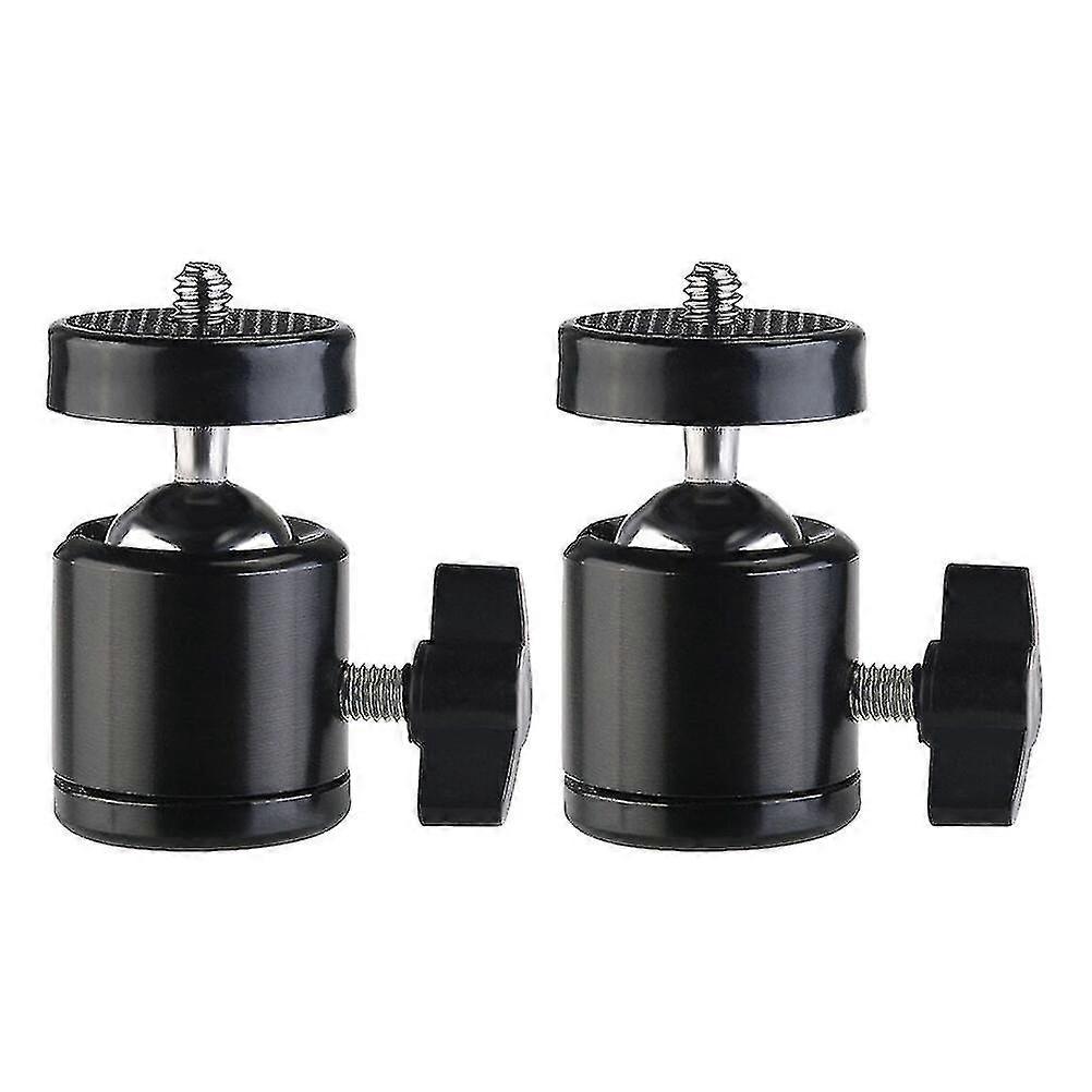 2pcs Hot Shoe Mount Ring Light Mount 1/4 Inch Camera Mount Tripod Ball Head
