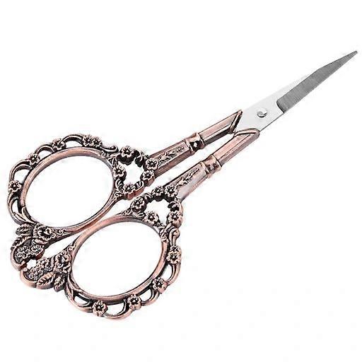Red Brown Vintage Scissors For Needlework Embroidery