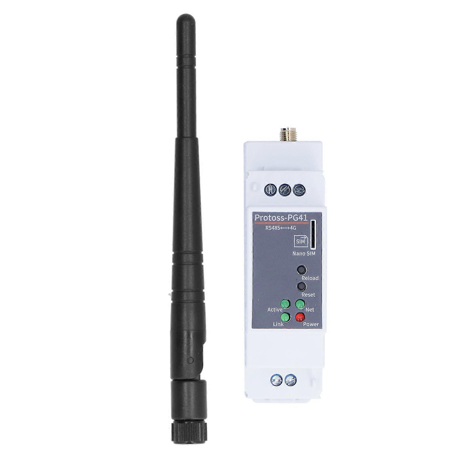 Ethernet Serial Server Rs485 To 4g Dtu Rail Mounting Cat1 5 Mode 13 Frequency 950v Dc