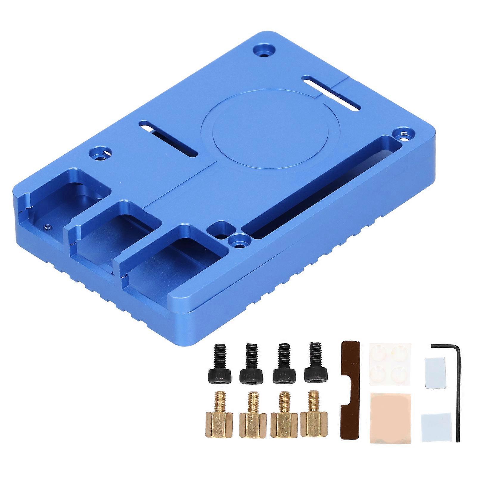 Aluminum Alloy Shell Ultrathin Cnc Cooling Heat Sinks Metal Shell For Raspberry Pi 4b(black )