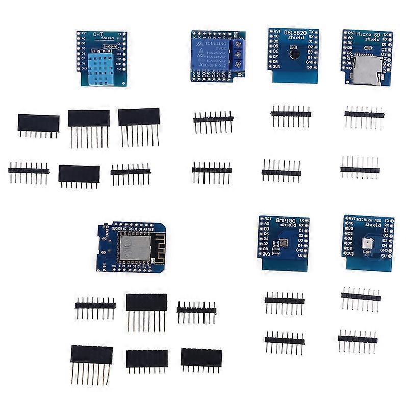 ESP8266 Pro D1 WiFi Development Board NodeMcu Lua WS2812 RGB DHT1 BMP180 with Pins for WeMos Mini DIY Kit