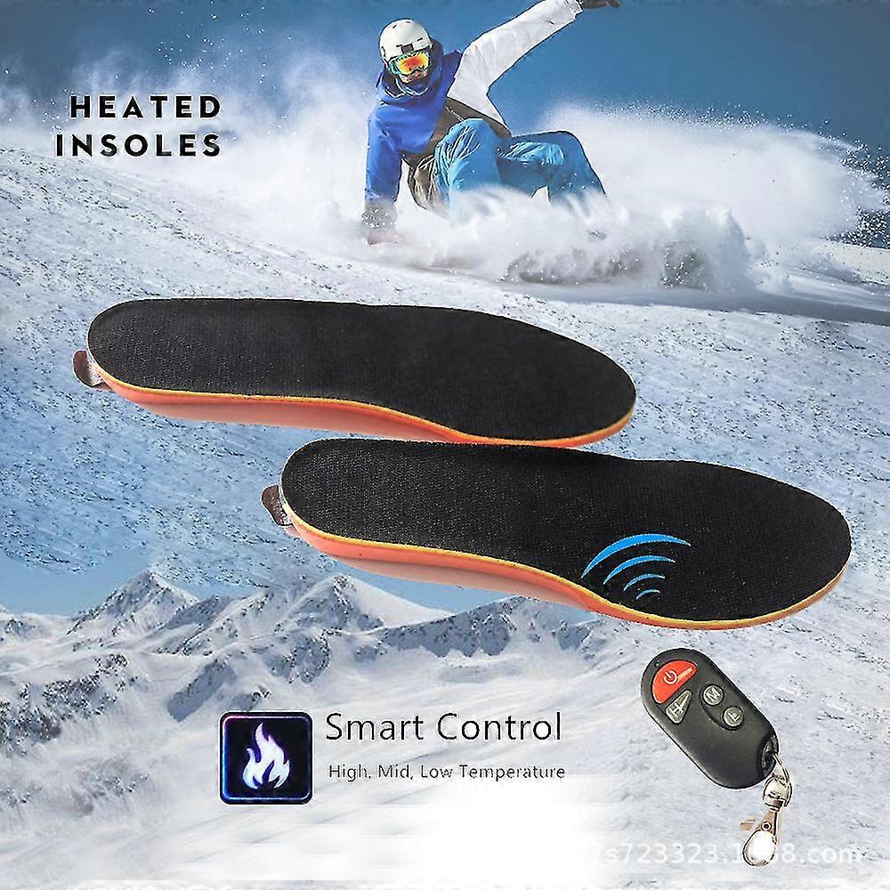 Heated Insoles, Rechargeable Wireless Usb Heated Insoles With Remote Control, Electric Heated Insoles Foot Warmer For Winter Outdoor Hunting, Skiing
