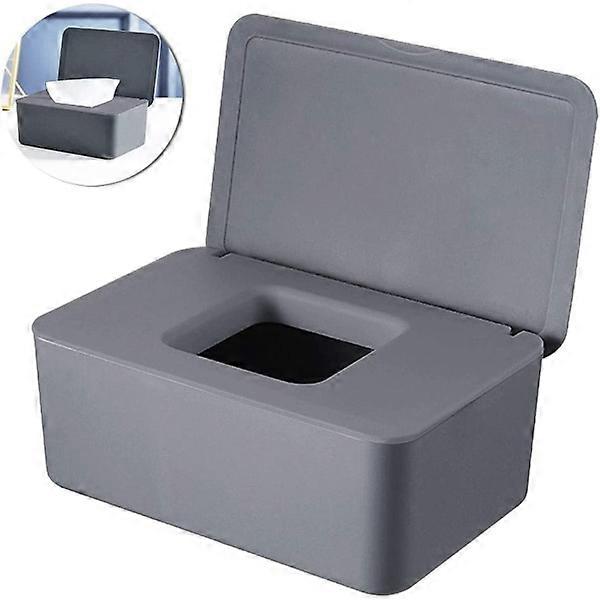 Dispenser for wet wipes with lid black