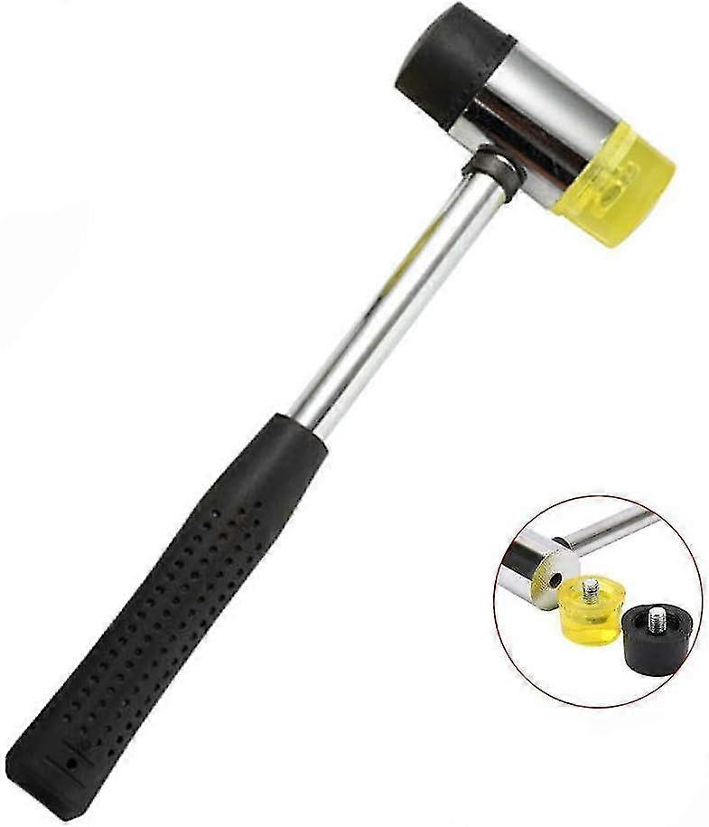 Nylon Double Headed Soft Rubber Hammer with Non-Slip Rubber Handle for Jewelry Crafting (35mm)