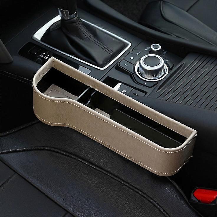 Leather Car Cup Holder Seat Organizer Holder Multifunctional Auto Gadget Seat Storage Box ABS Seat Seam Pockets Trunk Organizer