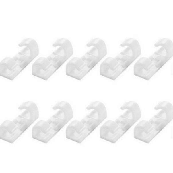 10pc Furniture Office Cable Organizer Desktop and Workstation ABS Cable Manager Cable Clamp USB Charging Data Cable Cable Winder