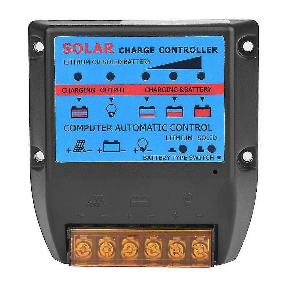 10a Pwm Solar Panel Regulator Charge Controller 12v/24v Auto Focus Tracking
