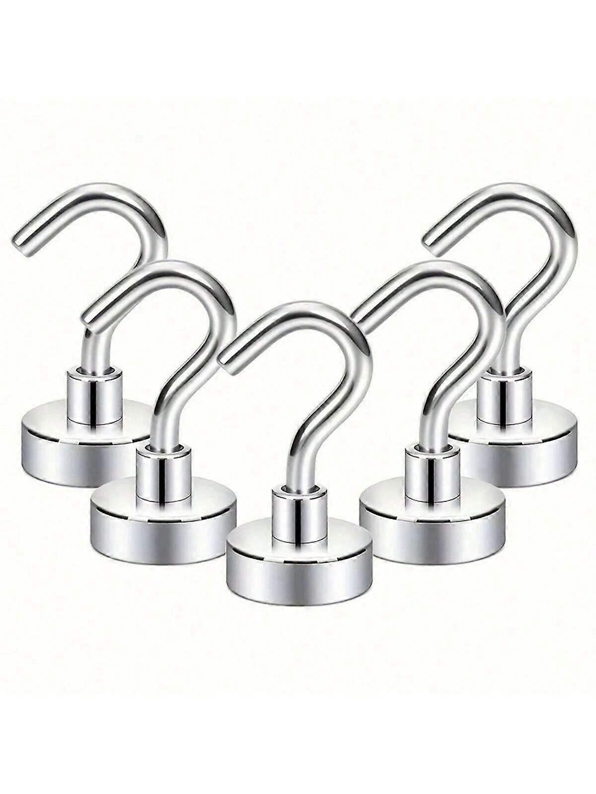 吊り下げ用フック付き5個の強力な磁気フックマグネット