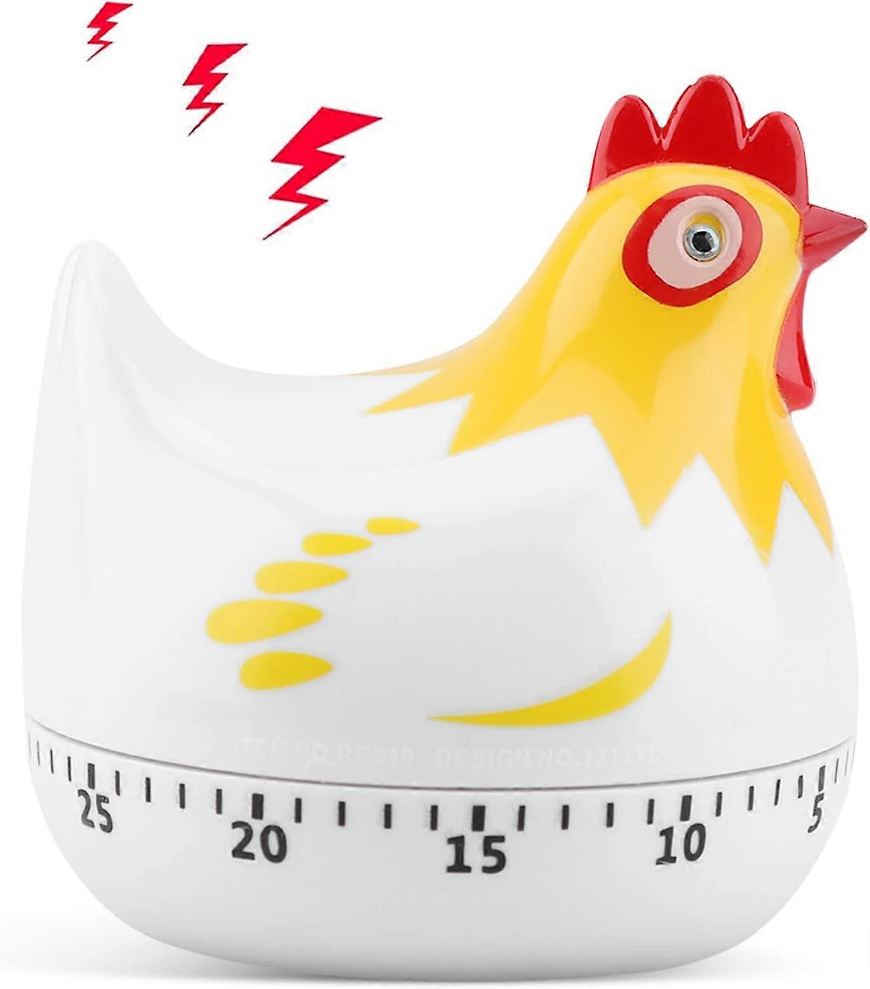 Kitchen Timer,Egg Timer,60 Minute Chicken Kitchen Timer Manual Kitchen Timer with Loud Alarm for Cooking,Mechanical Rotating