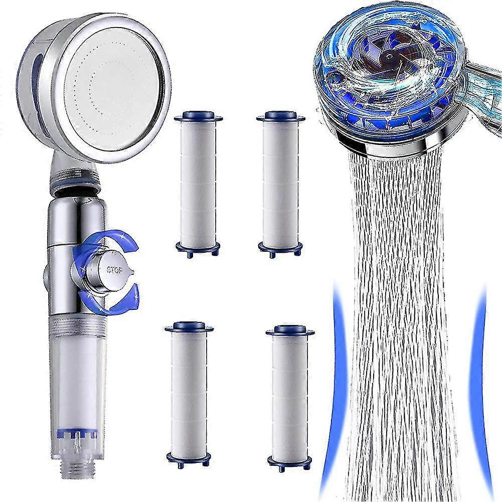 Vortex Shower Head High Pressure With Filters,handheld Turbo Spa Fan Hydro Jet Shower, 360 Degree R