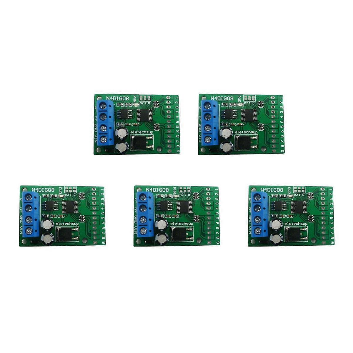 5X 8Ch Input/Output Digital Switch TTL LvTTL CMOS RS485 IO Control Module Modbus Rtu Board for PLC