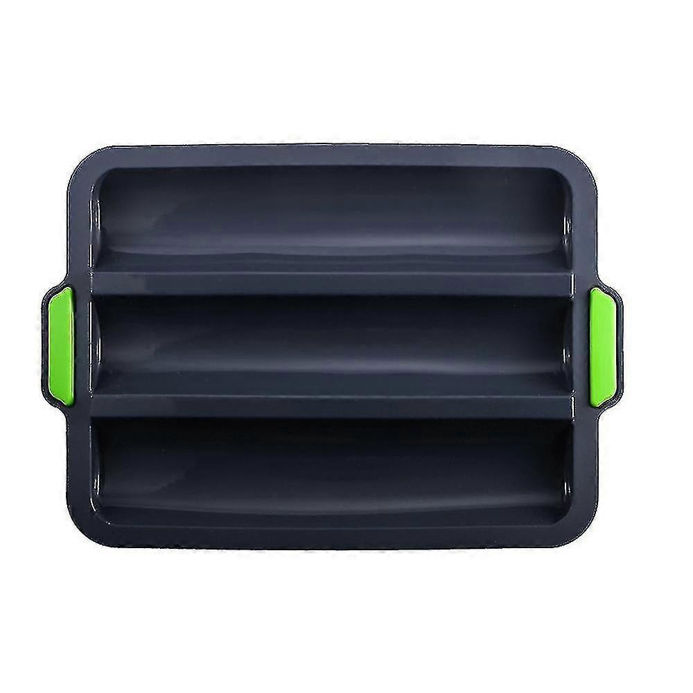 Nonstick Silicone Baguette Pan For French Bread Baking 3 Wave Loaves