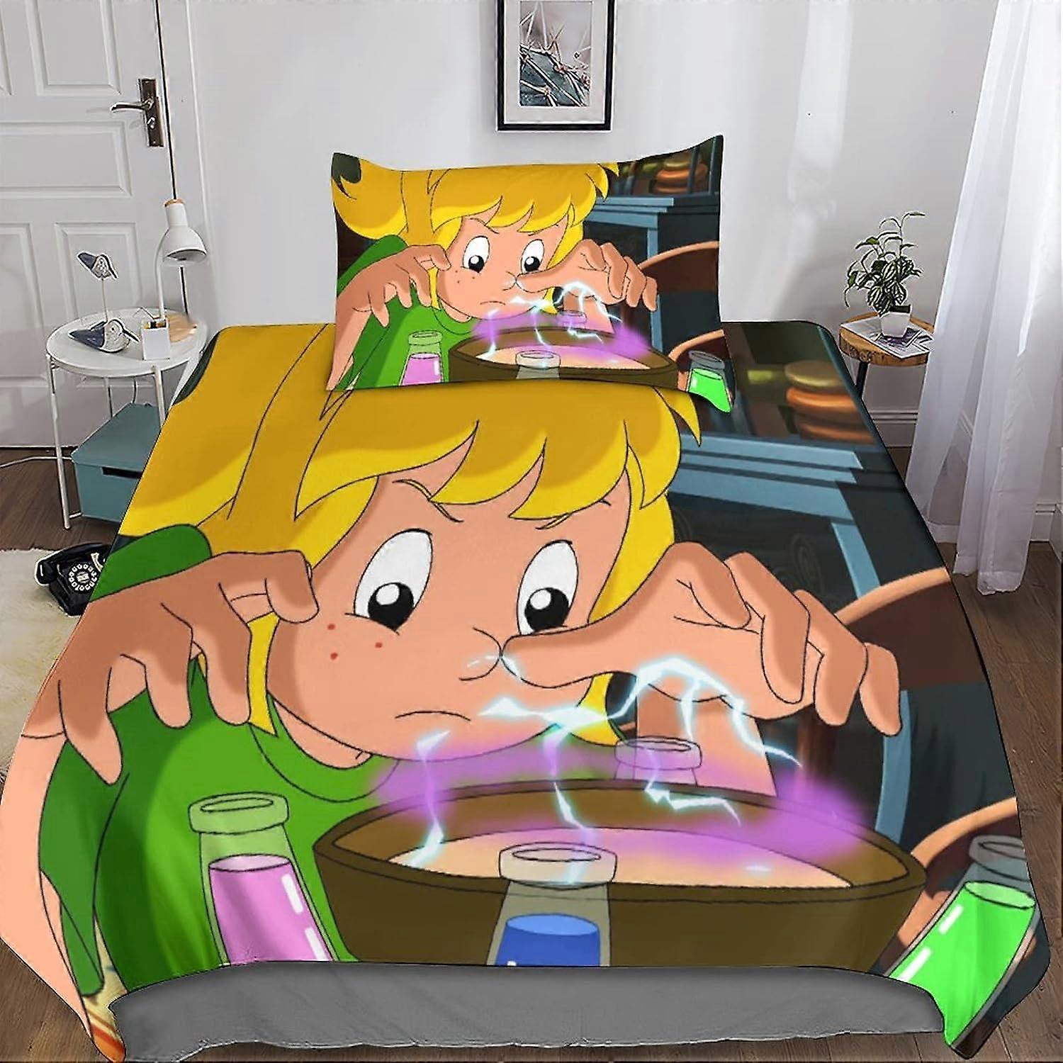 Bibi Blocksberg D påslakan Bibi Blockberg Sängkläder Set med dragkedja Uppsättningar med mikrofiber örngott Påslakan för vuxen 135*200 CM