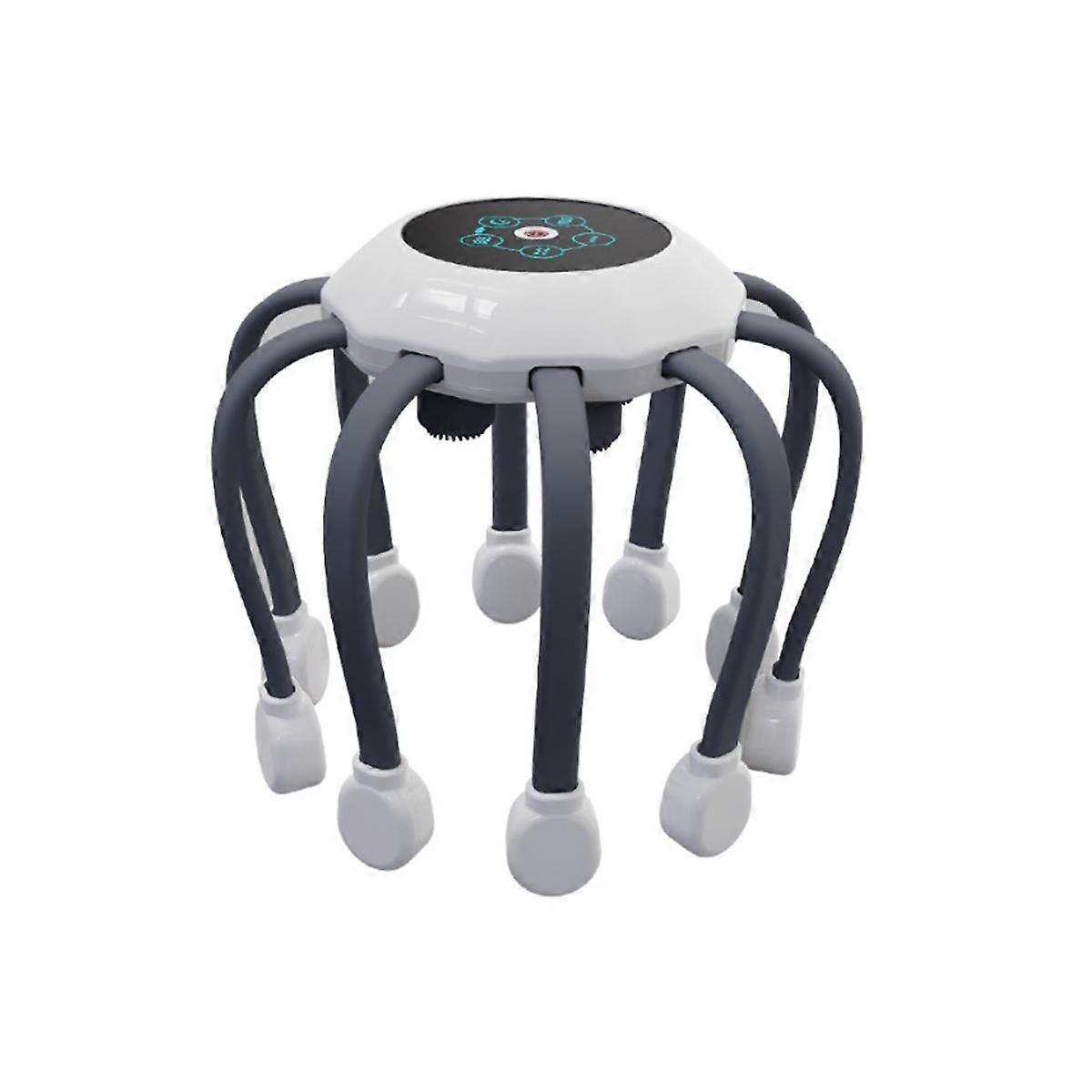 電動ヘッドマッサージャー タコ型頭皮マッサージ 音楽 5モード 14振動接点 赤色光療法