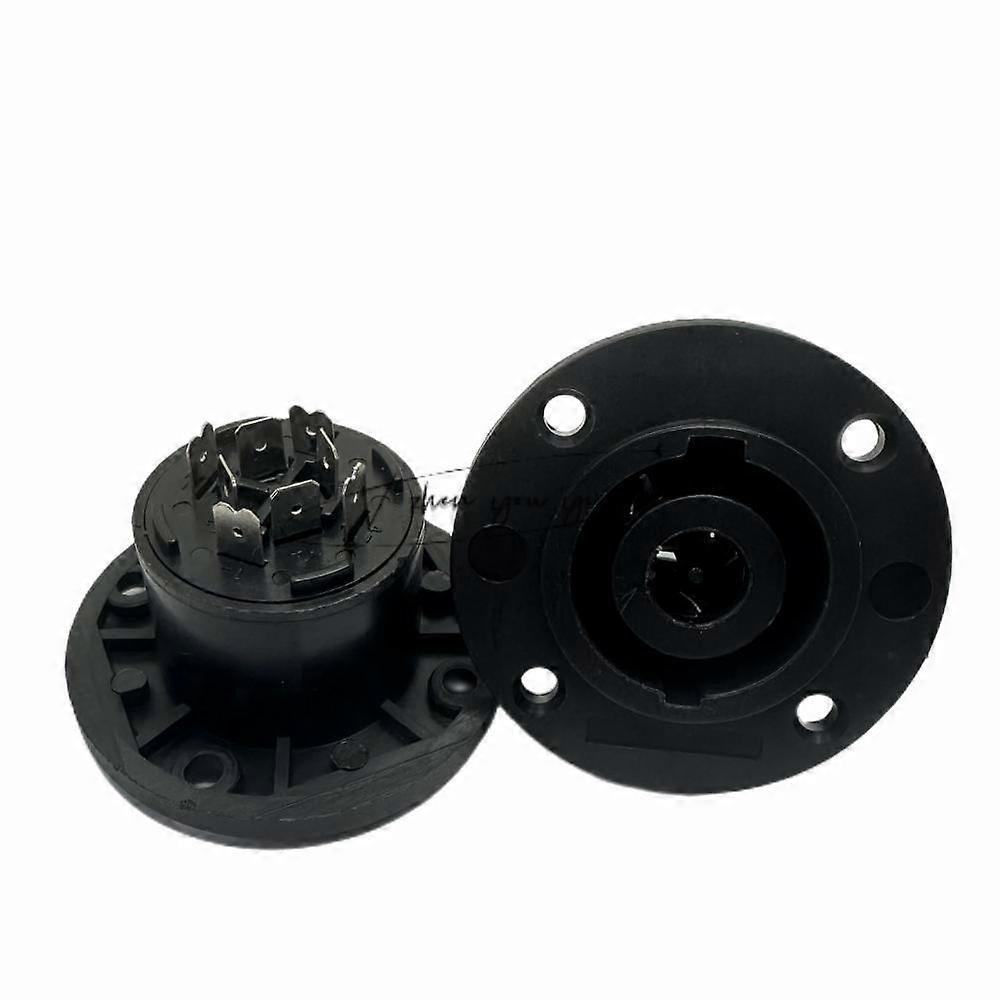 20PCS10 pairs NL8FC plug and NL8MPR socket For Neutrik NL8FX 8-core speakers cable connector 8 core base, black round G-flange