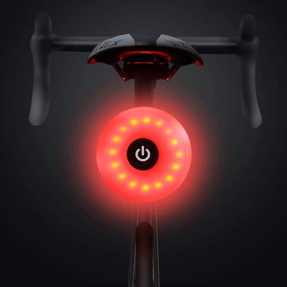 Pxcl Bicycle Rear Light, Usb Rechargeable Led Waterproof Warning 5 Modes Rear Light